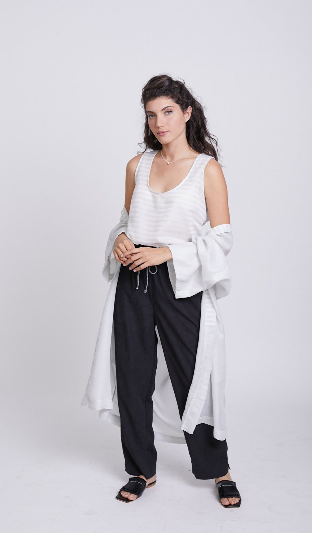 Woven silver Kimono