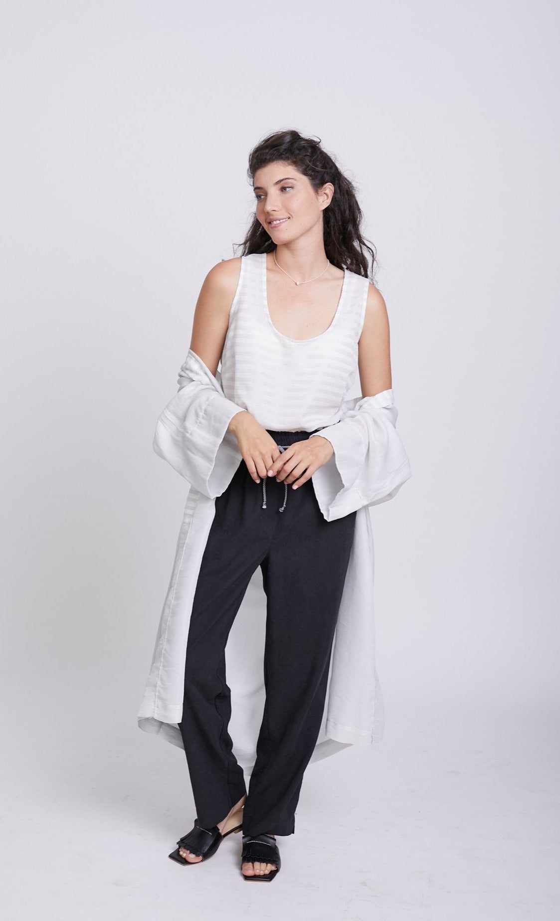 Woven silver Kimono
