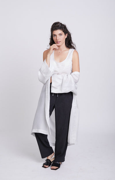 Woven silver Kimono